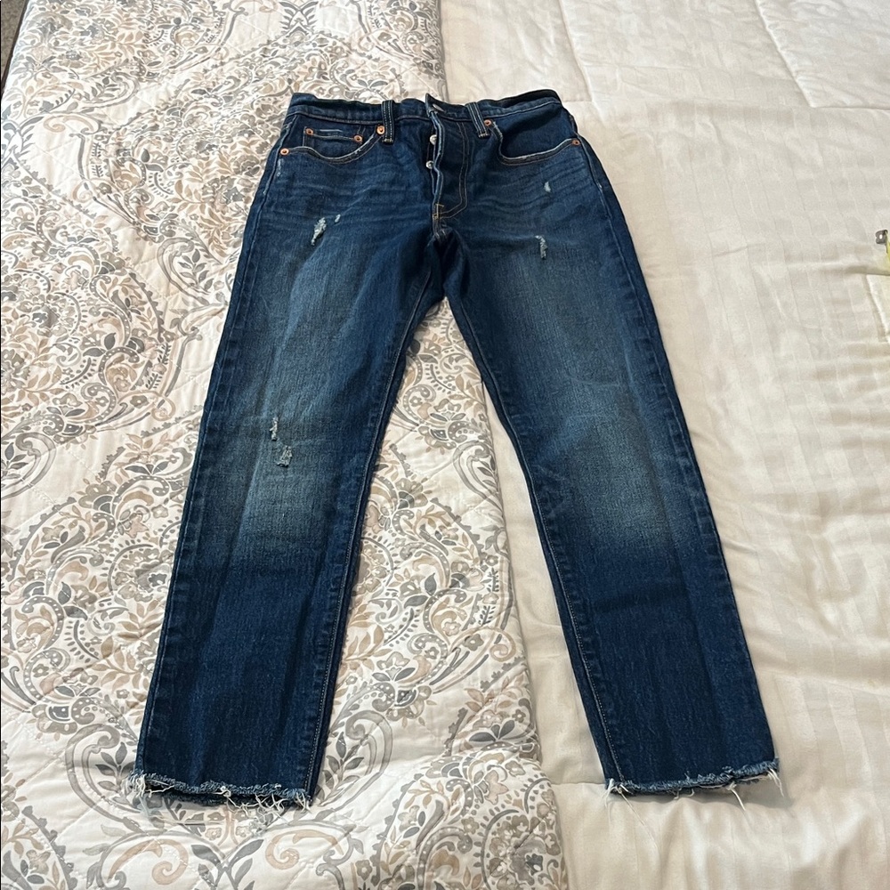 Levi's Dark Blue Straight Leg Jeans